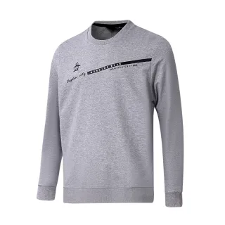 【Munsingwear】企鵝牌 男款灰色胸前線條印繡花圓領T-SHIRT MGSL2804