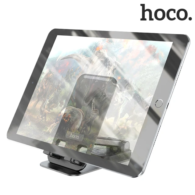 【hoco】底座可旋轉/適用各種型號手機平板/PH48 梵卡雙軸360旋轉平板桌面支架