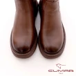 【CUMAR】復古擦色異材質拼接長靴(棕色)