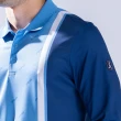 【PING】男款單袖配色長袖POLO衫-藍(吸濕排汗/蓄熱保溫/GOLF/高爾夫球衫/PA22211-56)