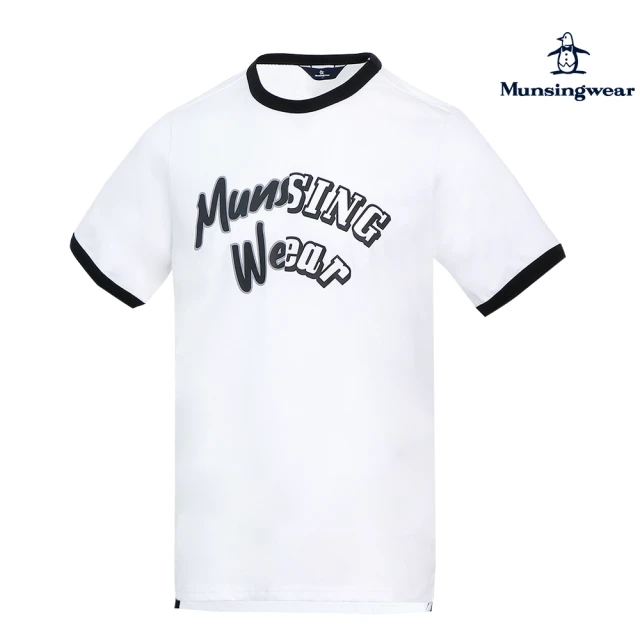Munsingwear 企鵝牌 男款白色跳色印花短袖T-SHIRT MGRL2528