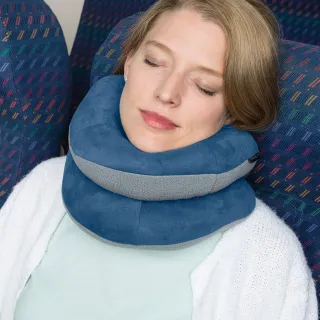 【Travelon】3in1環繞護頸枕 藍(午睡枕 飛機枕 旅行枕 護頸枕 U行枕)