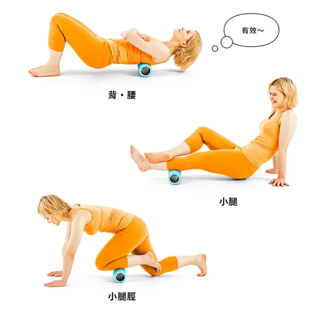 【Erugam 欸嚕嘎姆】erugam｜瑜珈柱 鑽石藍｜瑜珈按摩滾輪｜居家健身器材｜運動器材(居家健身器材)
