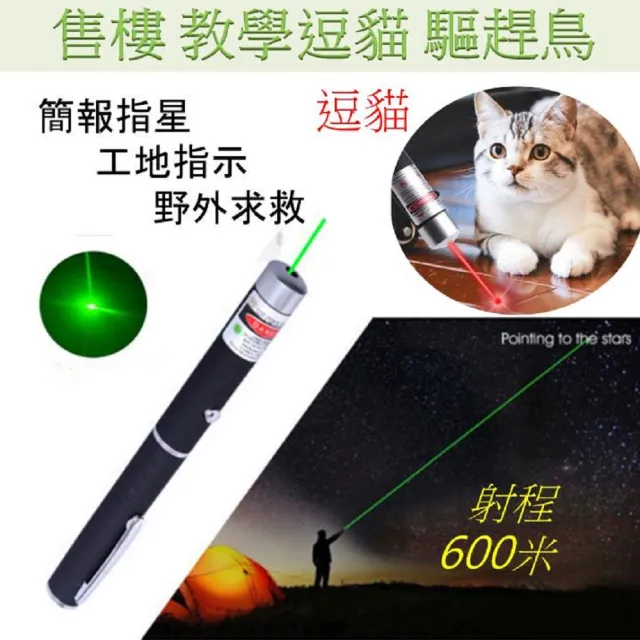 G800商檢USB充電紅光綠光雷射筆(簡報指星逗貓驅趕鳥 強光手電筒)