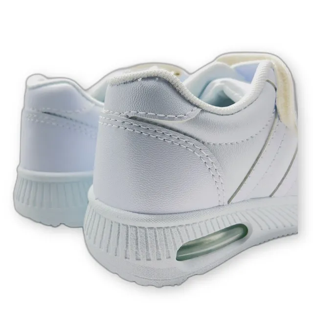【樂樂童鞋】台灣製氣墊運動休閒鞋-白色(女童鞋 男童鞋 運動鞋 休閒)