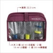 【Travelon】掛式盥洗包+分裝瓶罐6件組 紫(化妝包 收納包 旅行小包 沐浴小包 盥洗收納包)