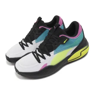 【PUMA】籃球鞋 Court Rider SWxP 男鞋 白 黃 緩震 包覆 復古 運動鞋(377420-01)