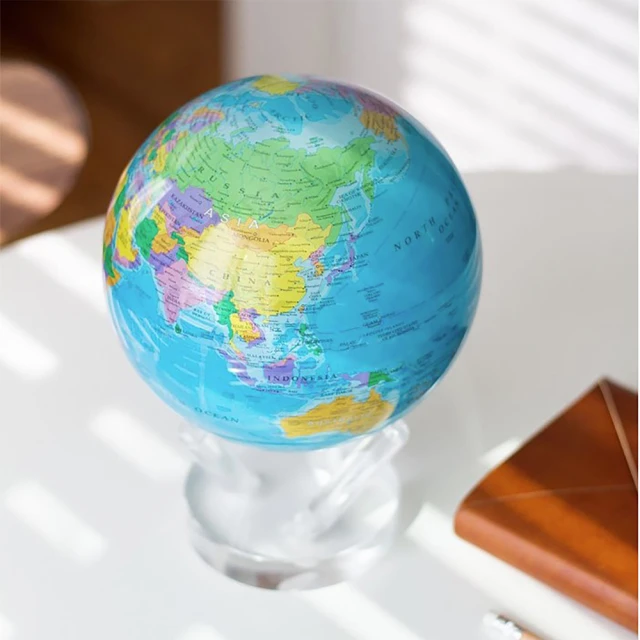 【MOVA】光能地球儀 -文青藍白地圖SKY BLUE AN