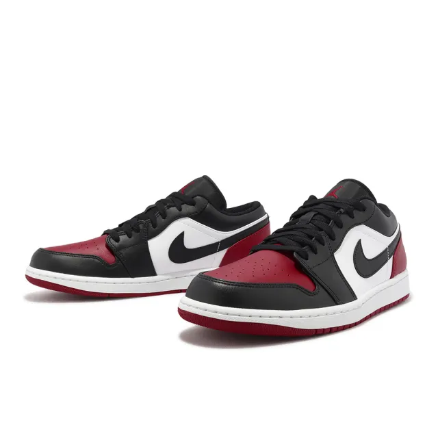 NIKE 耐吉】Air Jordan 1 Low Bred Toe 黑紅低筒男鞋AJ1(553558-161