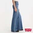 【LEVIS 官方旗艦】女款 RIBCAGE高腰牛仔喇叭褲 / 精工輕藍染洗舊 人氣新品 A7503-0009