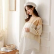 【OB 嚴選】寬鬆純棉假兩件半開襟條紋拼接孕婦上衣 《MA0655》