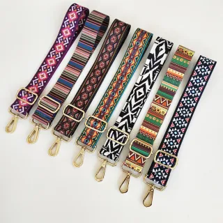 【Sp house】民族繽紛肩背替換可調式包包背帶(24色可選)