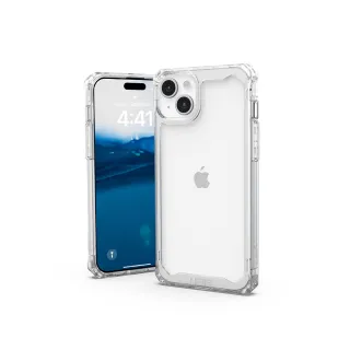 【UAG】iPhone 15 Plus 耐衝擊保護殼-極透明(吊繩殼 有效抵擋UV紫外線 支援無線充電)