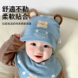 【Jonyer】新生兒純棉保暖帽 可愛卡通寶寶帽子 棉帽 胎帽(帽子+三角巾 2件組)