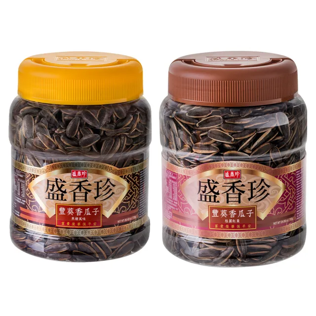 即期品【盛香珍】豐葵香瓜子禮桶X5桶入(焦糖風味/桂圓紅棗風味-2種可選)