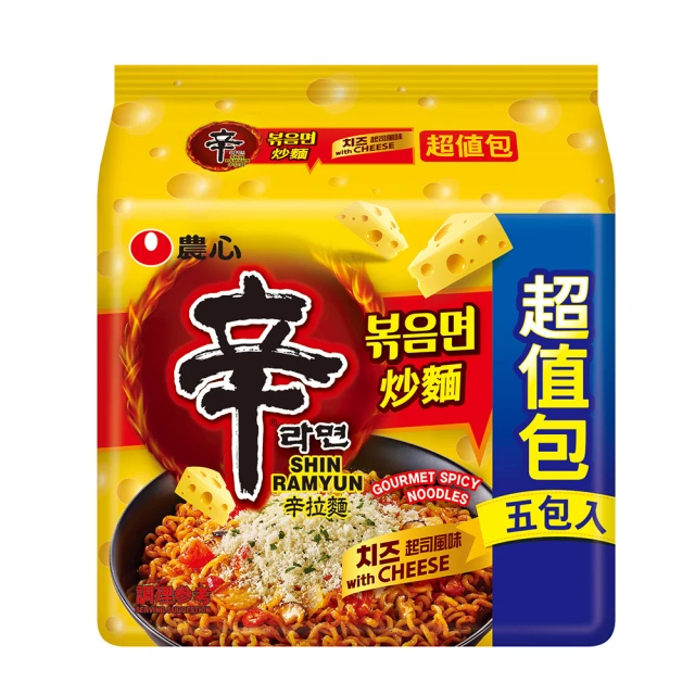 NONG SHIM 農心 辛炒麵超值包5入-起司風味(680g)