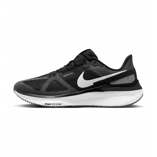 NIKE 耐吉 Air Zoom Structure 25 男鞋 黑白色 訓練 網布 緩震 運動 慢跑鞋 DJ7883-002