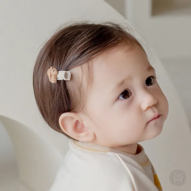 【Happy Prince】韓國製 Panut小松鼠女嬰兒童髮夾3件組(女童髮飾)