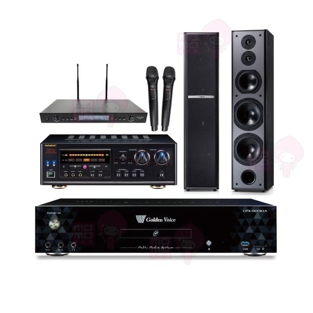 【金嗓】CPX-900 K1A+DSP-A1II+SR-889PRO+TDF M6(4TB點歌機+擴大機+無線麥克風+喇叭)