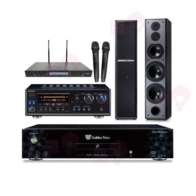 【金嗓】CPX-900 K1A+DSP-A1II+SR-889PRO+TDF M6(4TB點歌機+擴大機+無線麥克風+喇叭)
