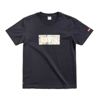【EDWIN】男裝 迷彩BOX短袖T恤(黑色)