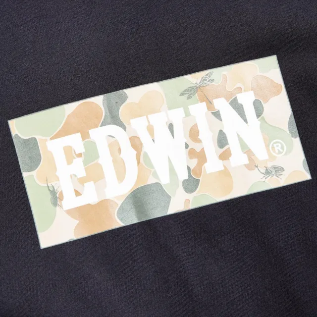 【EDWIN】男裝 迷彩BOX短袖T恤(黑色)