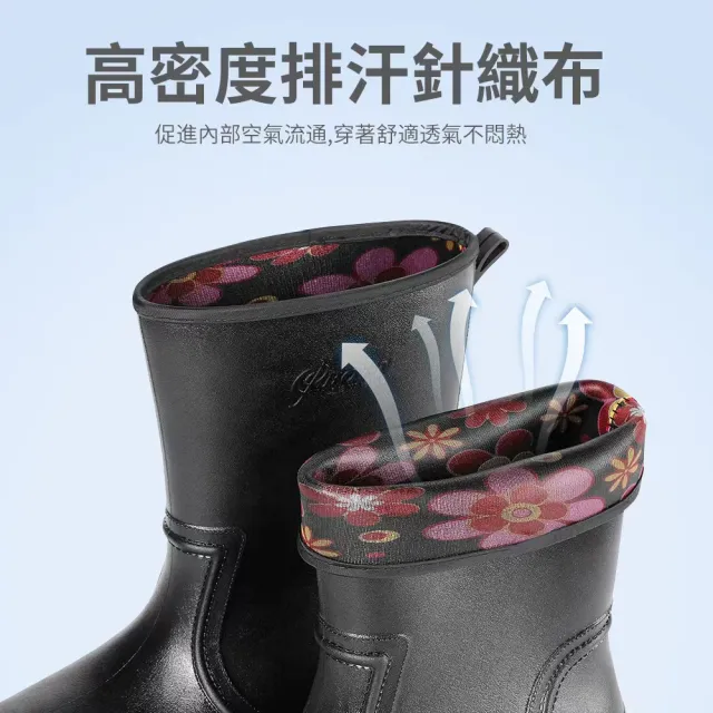 【CROWN JEWELS 皇力牌】8258經典中筒女鞋 登山雨鞋(台灣製造)