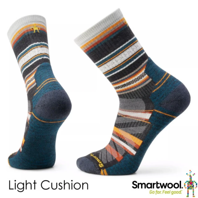 SmartWool 美麗諾羊毛 Merino Wool 機能戶外全輕量減震中長襪-全景畫(SW002160-003 炭黑色_兩入組)