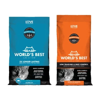 【美國WORLDS BEST貓漾】世界首選-環保玉米砂15LB/6.8kg(貓砂)