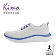 【Kimo】牛皮網布高彈韌綁帶健康鞋 男鞋(花白色 KBCWM034020)