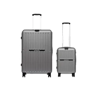 【KANGOL】英國袋鼠文青風防爆拉鏈20+28吋兩件組行李箱 - 共3色