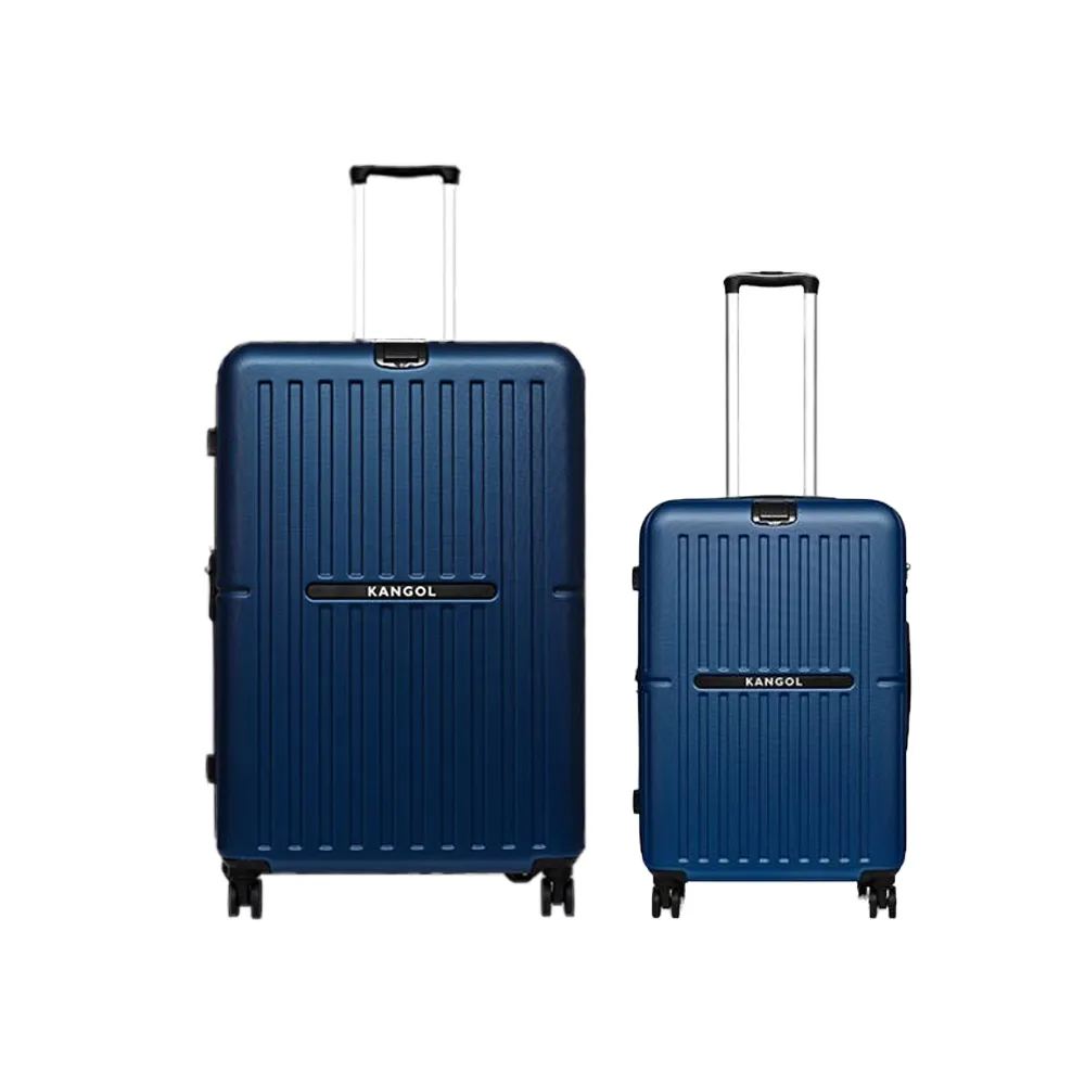 【KANGOL】英國袋鼠文青風防爆拉鏈24+28吋兩件組行李箱 - 共3色
