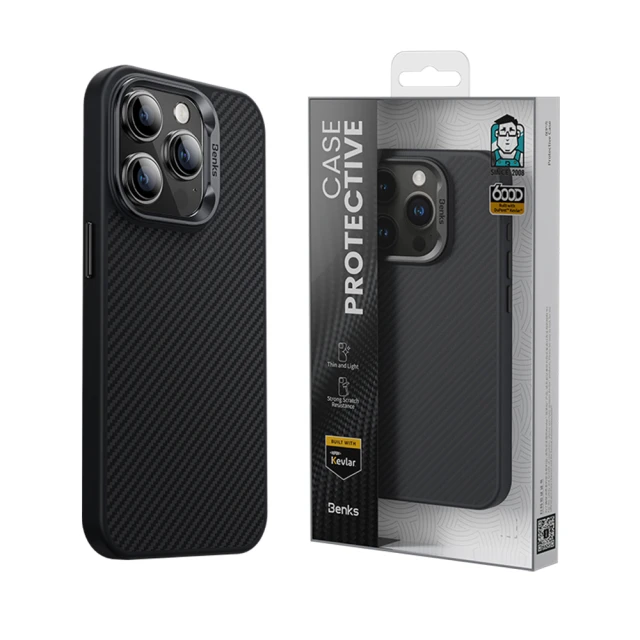 【Benks】iPhone 15 /Pro/Pro Max/Plus 凱芙拉系列 600D磁吸防摔殼 MagSafe軍規碳纖超薄 手機保護套