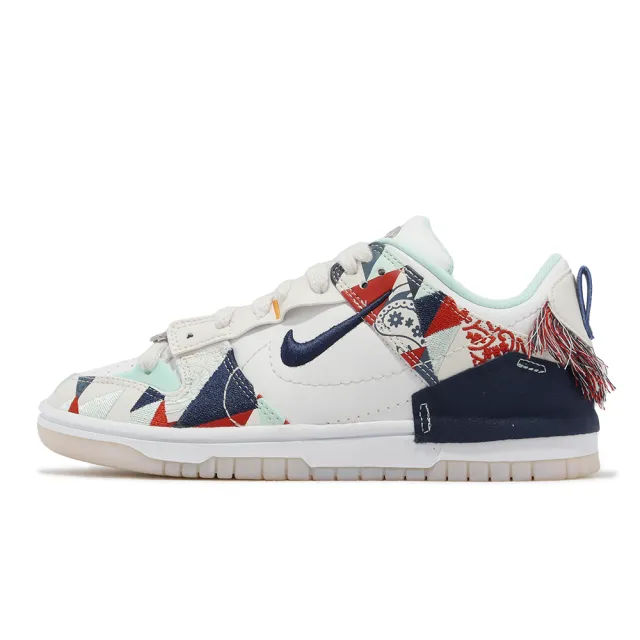 NIKE 耐吉】Wmns Dunk Low Disrupt 2 女鞋男鞋白藍解構拼接休閒鞋民族