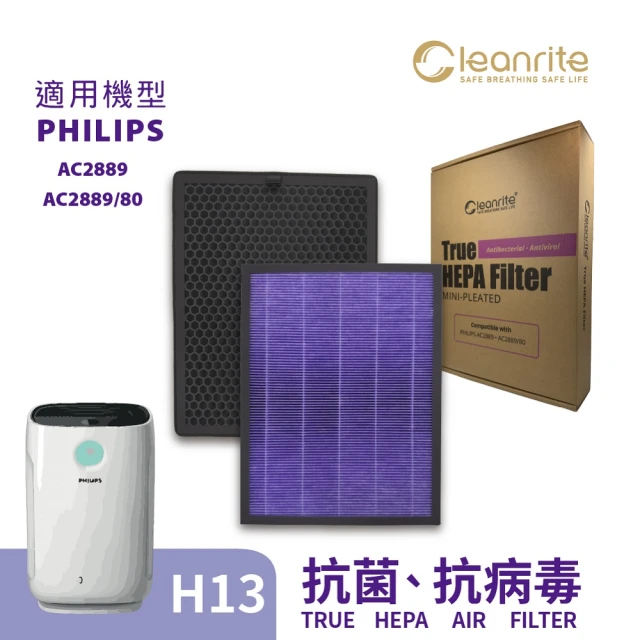 Cleanrite淨芯 淨芯Cleanrite 適用Philips 飛利浦 AC2889 AC2880 H13 蜂巢式 活性碳 濾網(濾心)