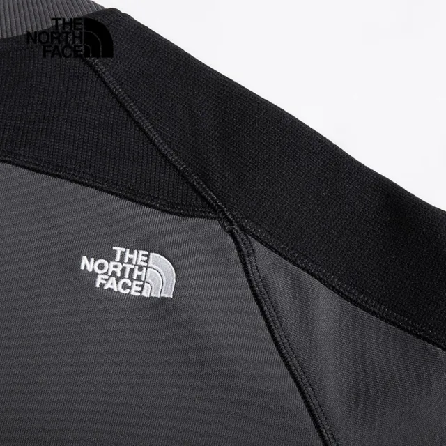 【The North Face 官方旗艦】北面UE女款黑色舒適保暖大口袋長袖大學T｜83QBKT0