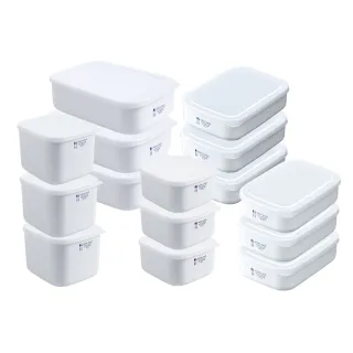 【日本NAKAYA】日本製可微波加熱長方形/方形保鮮盒超值15件組(保鮮 微波 日本製)