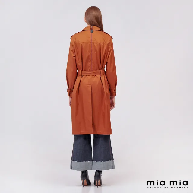 【mia mia】雙排釦長版風衣外套