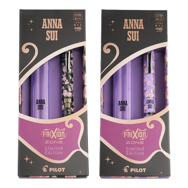 PILOT 百樂】ANNA SUI限定限量FRIXION BALL 0.5mm黑墨魔擦筆禮盒組內附