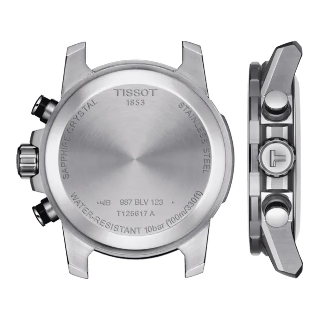 【TISSOT 天梭 官方授權】SUPERSPORT CHRONO 三眼計時手錶-45.5mm 情人節 禮物(T1256171705102)