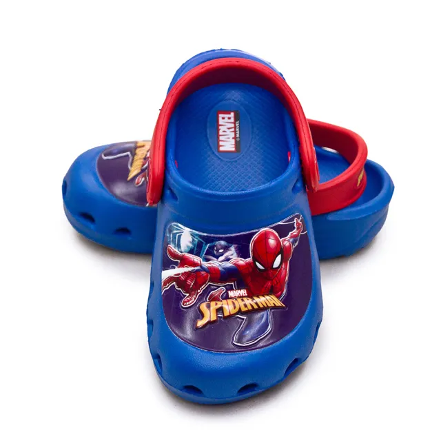 【Marvel 漫威】中童 16cm-21cm 蜘蛛人 SPIDER-MAN 輕量兒童園丁涼、拖鞋 台灣製造(藍紅 11506)