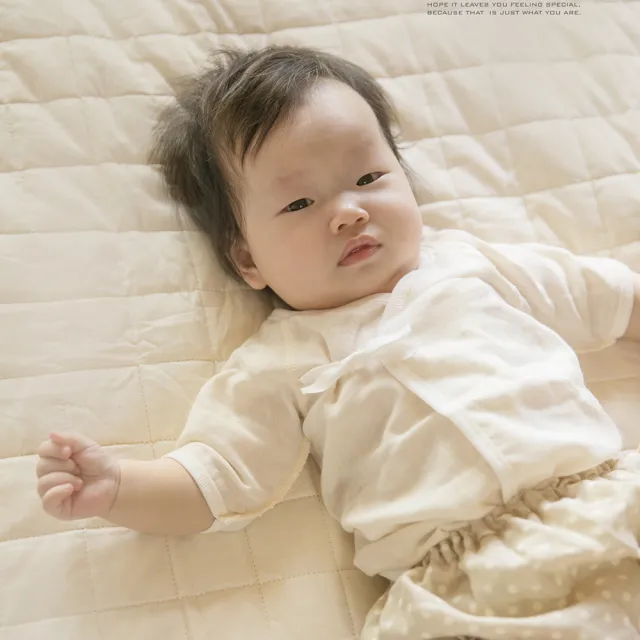 【MARURU】日本製有機棉新生兒紗布衣 松鼠刺繡(日本製 無漂白無染色 寶寶baby新生兒 有機棉紗布衣 純棉)