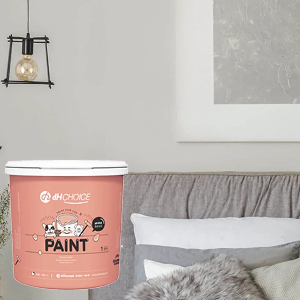 【dHSHOP】dH風格油漆 亞麻小岩 灰色 限量聯名品牌款 獨家販售 1公升 虹牌油漆(室內牆面乳膠漆)