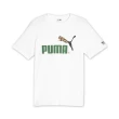 【PUMA】短袖 NO.1 Logo 白 綠 男女款 短T 上衣 豹 E.SO 瘦子 著用款(622182-02)