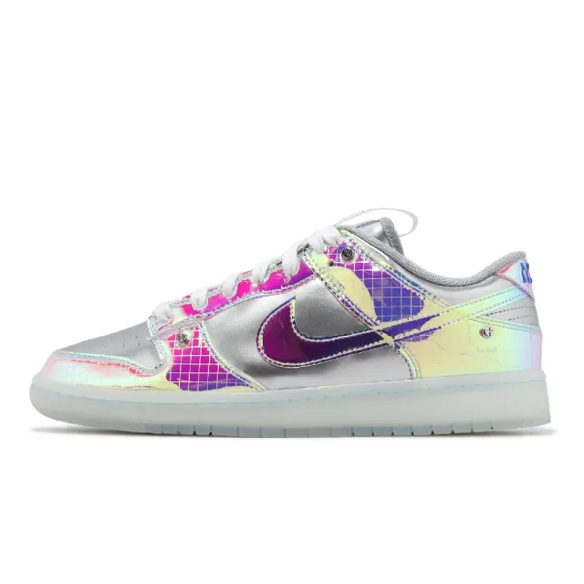 NIKE 耐吉】Dunk Low Retro Hyperflat-Be True 炫光銀亮彩雷射男鞋