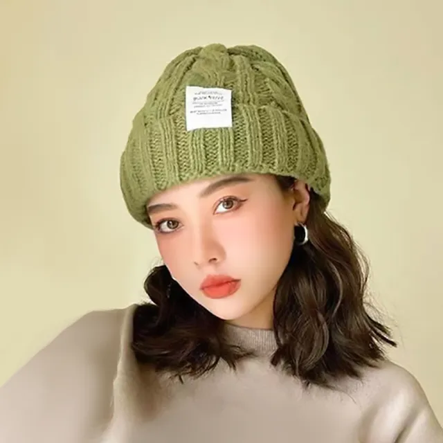 【EZlife】麻花針織保暖毛線帽