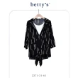 【betty’s 貝蒂思】假兩件綁帶七分袖雪紡上衣(共二色)