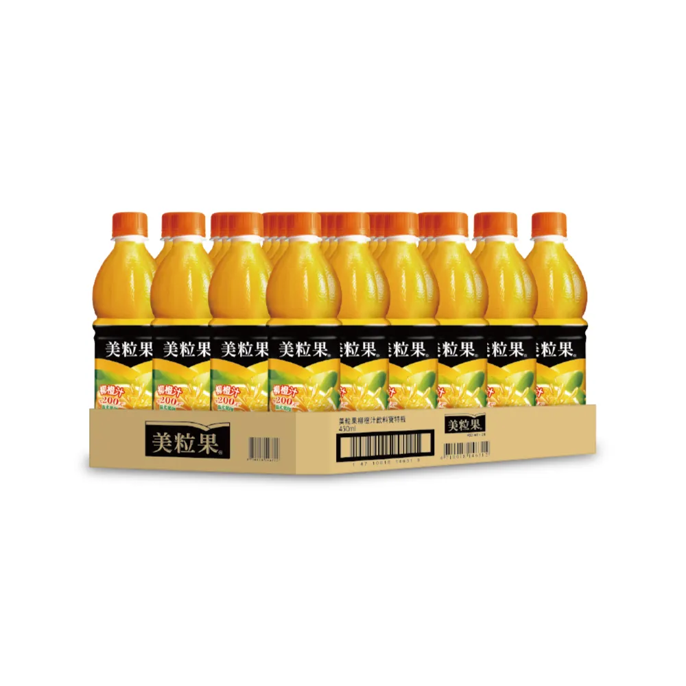 【美粒果】柳橙汁 寶特瓶450ml x24入/箱
