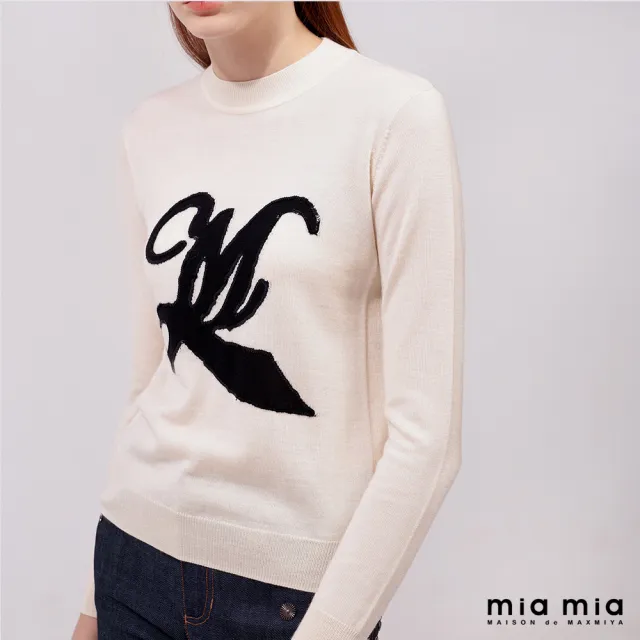 【mia mia】亮片英文字羊毛針織衫