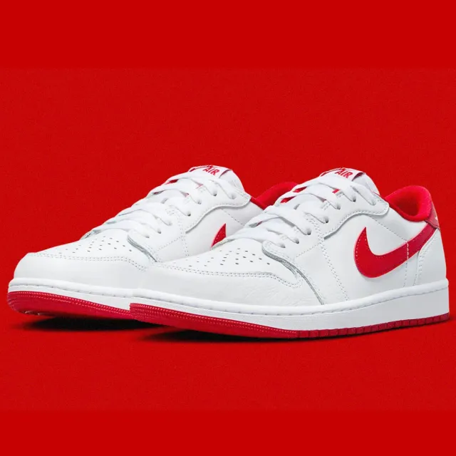 NIKE 耐吉】休閒鞋Air Jordan 1 Low OG University Red 大學紅白紅男鞋